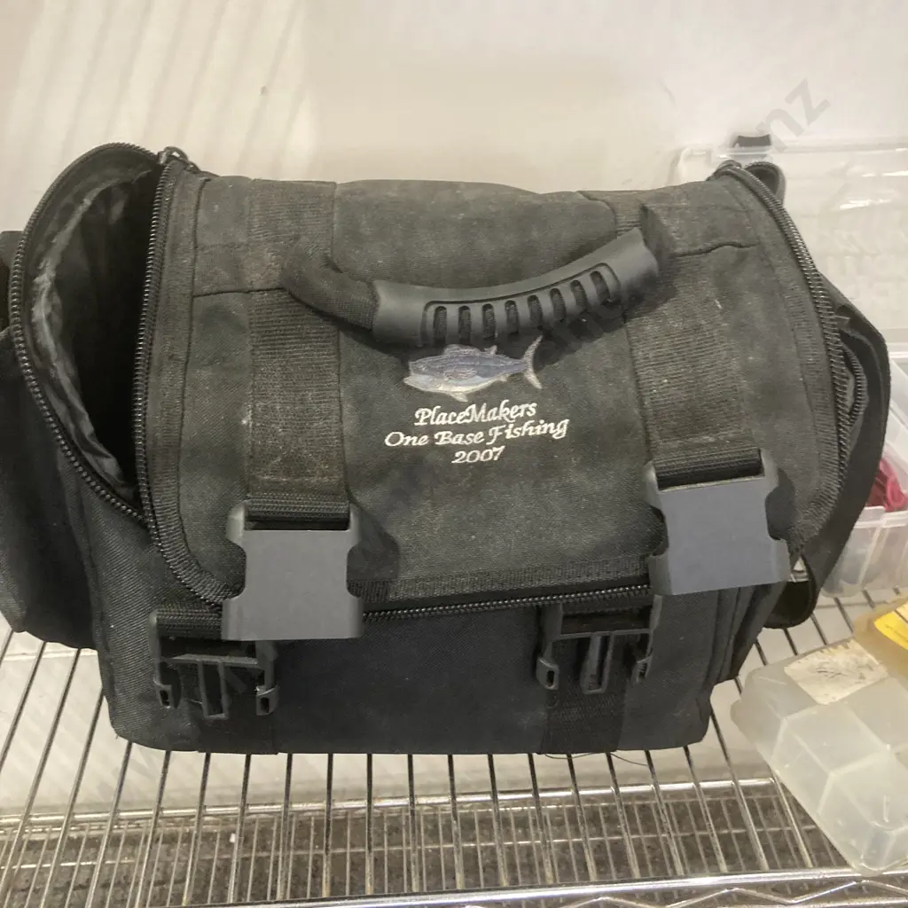 Black Magic Fishing Tackle Bag With Hooks, Lures, Line Etc Image 1++