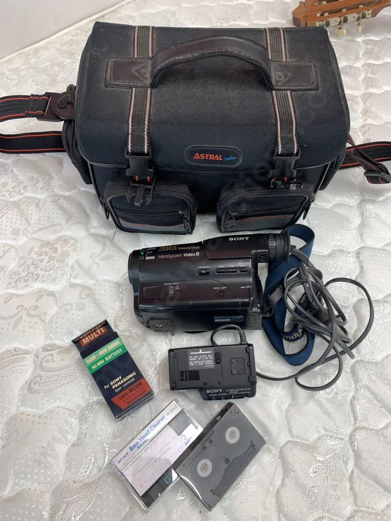 Sony Video Camera Recorder Model CCD-TR550E, 48x Digital Zoom, In Case, & FujiFilm A350 Digital Camera Image 1++