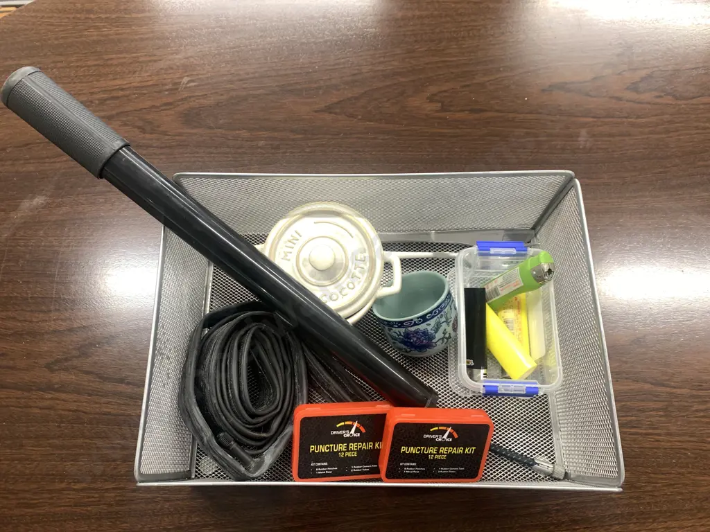 Selection Of Lidded Dish, Lighters, Bike Pump Etc Image 1++