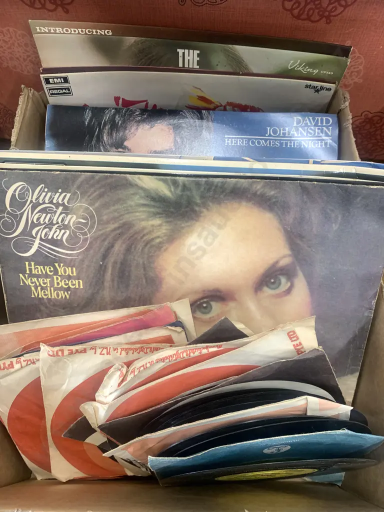 Assortment Of Lps, 45s, Covers Etc Box Lot Image 1++