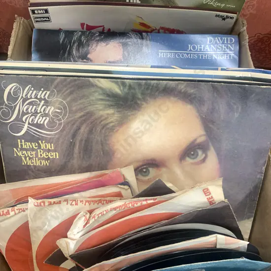 Assortment Of Lps, 45s, Covers Etc Box Lot