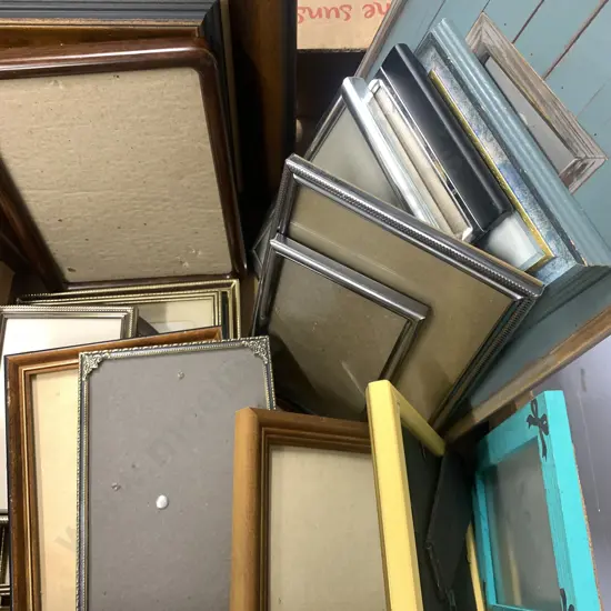 Assortment Of Photo Frames Box Lot