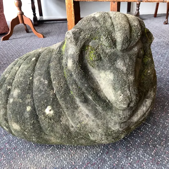 Cast Concrete SHEEP Garden Sculpture, H45 W60 D48cm