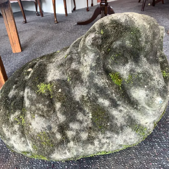 Cast Concrete SHEEP Garden Sculpture, H45 W60 D48cm