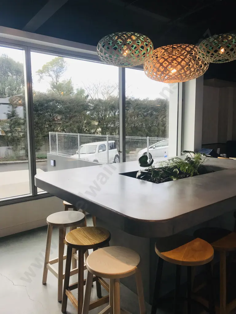 Glass Reinforced Concrete Communal Table - Insitu Glass Reinforced Concrete Made In New Zealand 2019, H95 W270 D180 Image 1++