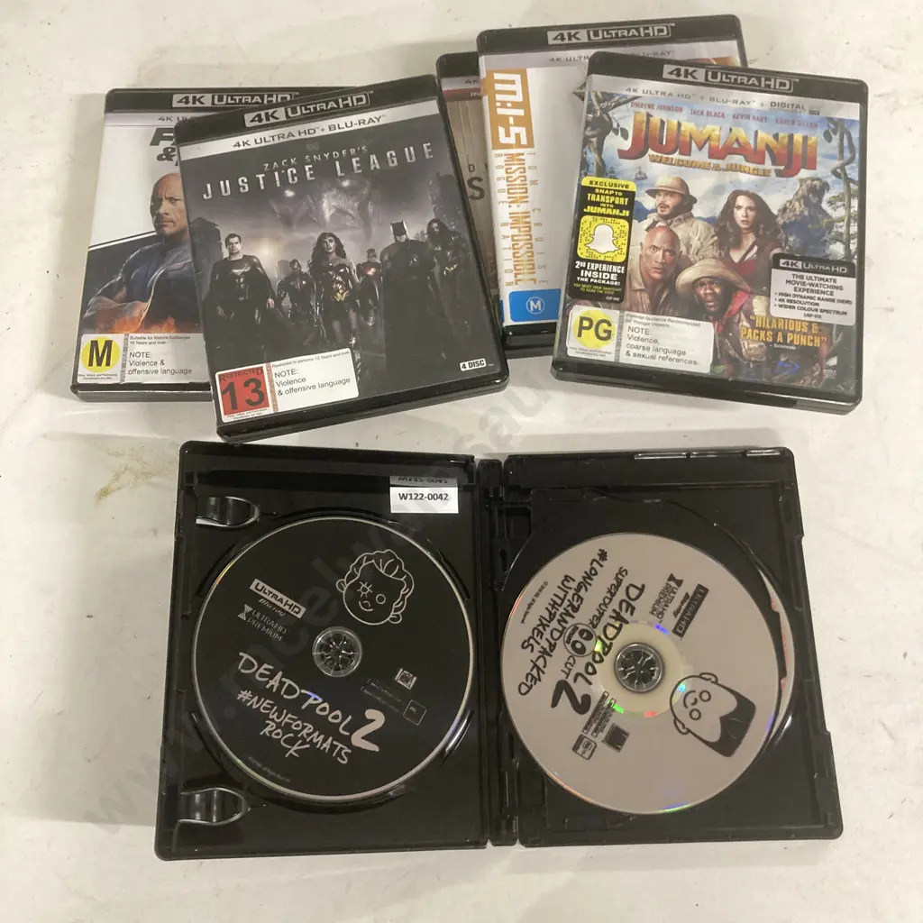 4K UltraHD x 6, Deadpool 2, Fast & Furious, Zac Snyders Justice League, Jumanji, Skyscraper, MI Rogue Nation Image 1++