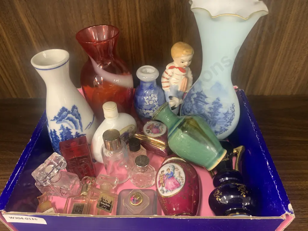 Assortment Of Collectables Including Perfume Bottles, Vases Etc Image 1++