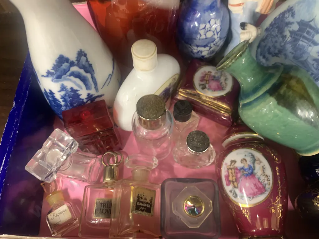Assortment Of Collectables Including Perfume Bottles, Vases Etc Image 1++