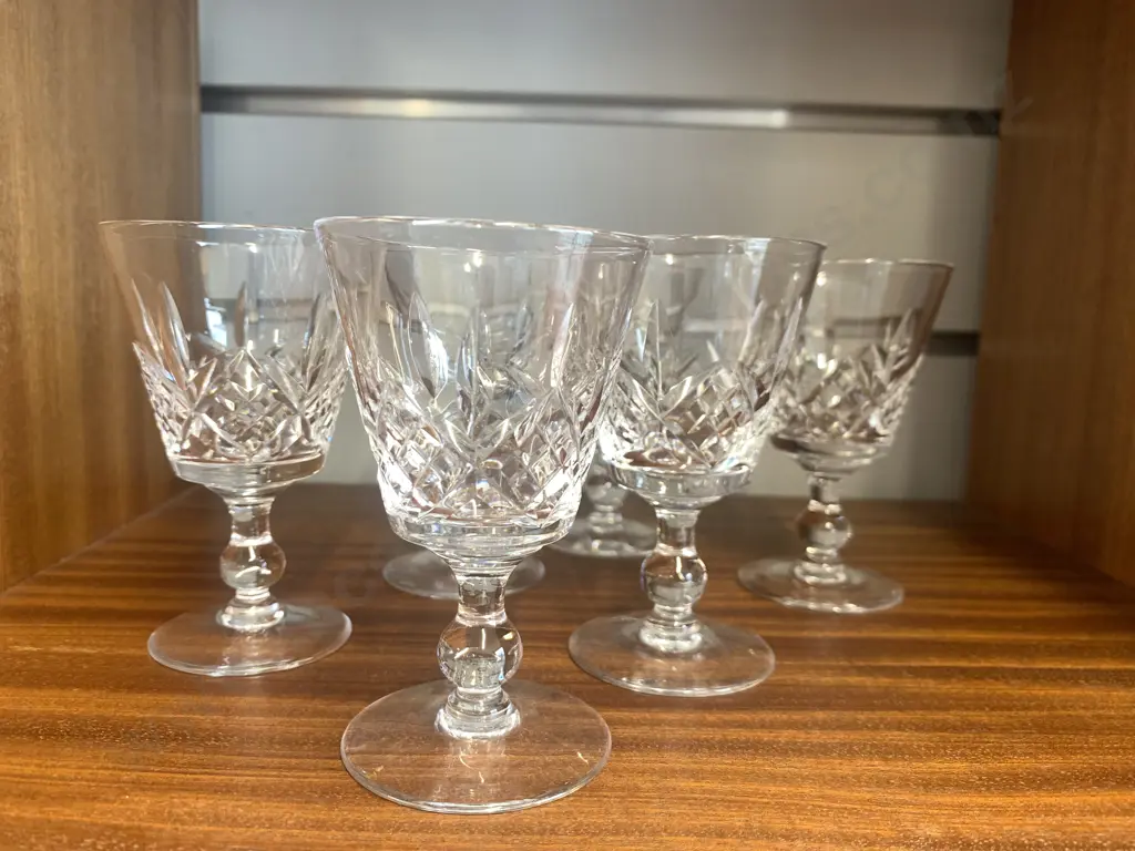 Set of Six Stuart Crystal Sherry Glasses Image 1++