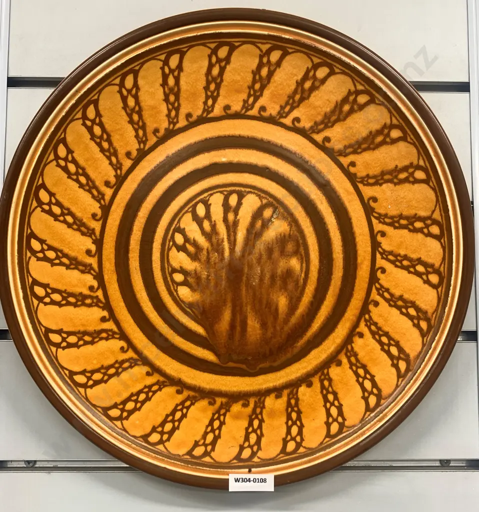 Vintage Royal Doulton #DO741 Wall Plaque / Plate, Dia34cm, Terracotta & Brown Tones Image 1++