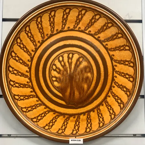 Vintage Royal Doulton #DO741 Wall Plaque / Plate, Dia34cm, Terracotta & Brown Tones