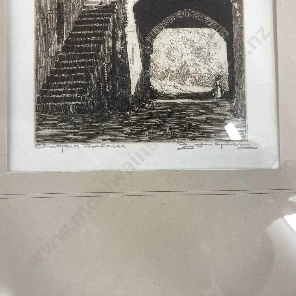 Framed Artwork Signed By Artist of a Village Scene, 43 x 32cm Image 1++