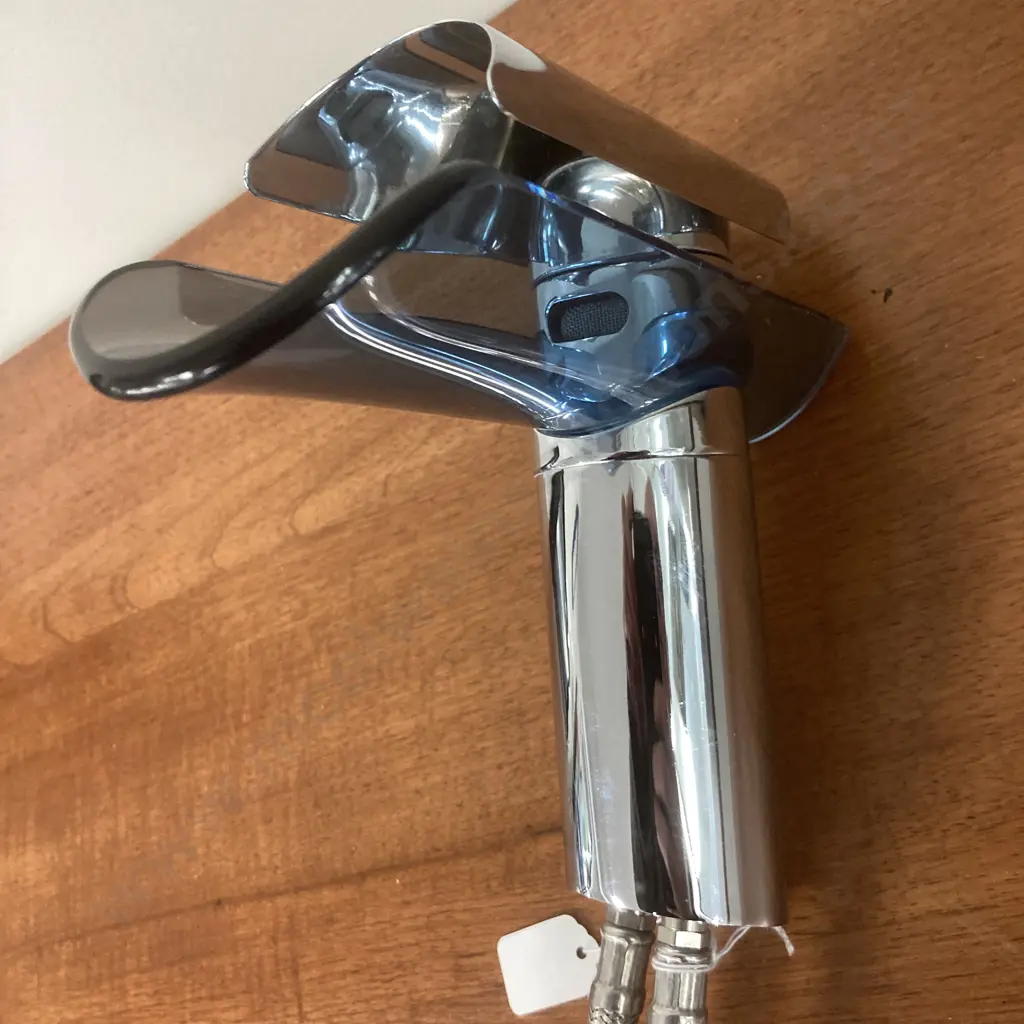 Bathroom Single Handle Waterfall Mixer Tap, Blue Glass? Image 1++