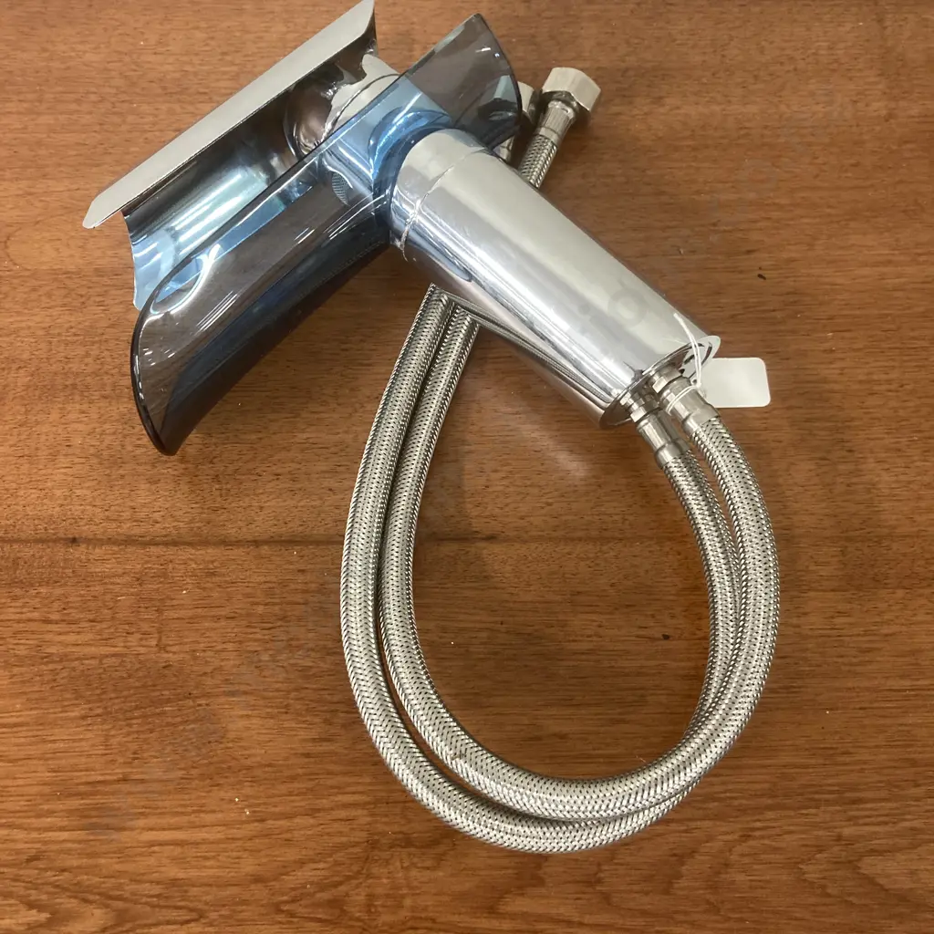 Bathroom Single Handle Waterfall Mixer Tap, Blue Glass? Image 1++