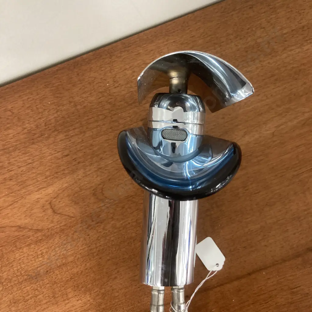 Bathroom Single Handle Waterfall Mixer Tap, Blue Glass? Image 1++