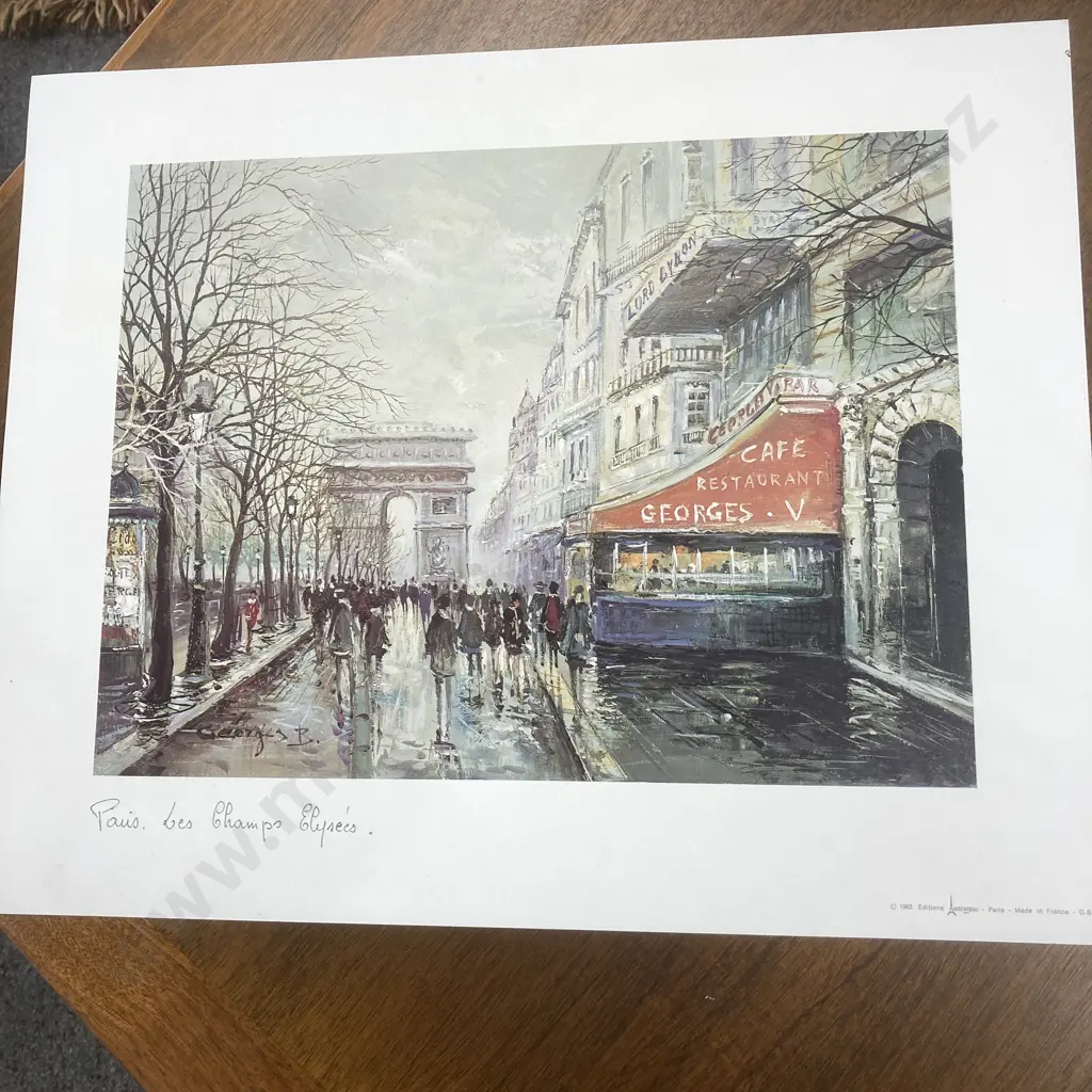 Lot of Five x B Georges Prints 1982 Edition by Arterire Paris - Made in France Image 1++