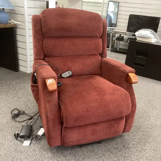 La-Z-Boy Napier Lift Chair, Burgundy Fabric