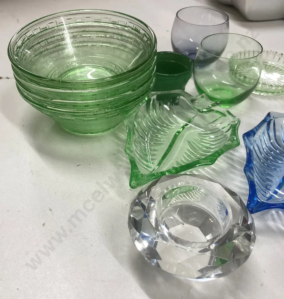 Selection of Coloured & Glassware Image 1++