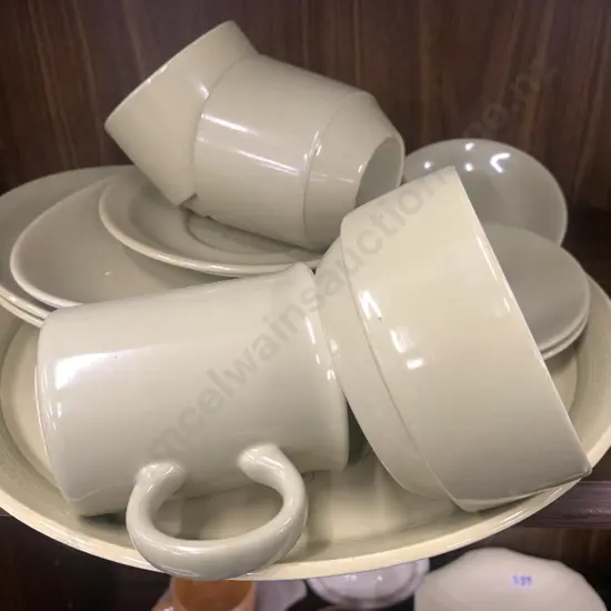 Assortment Of Crown Lynn Items, Large Plate, Oval Plates, Cup, Saucer Etc