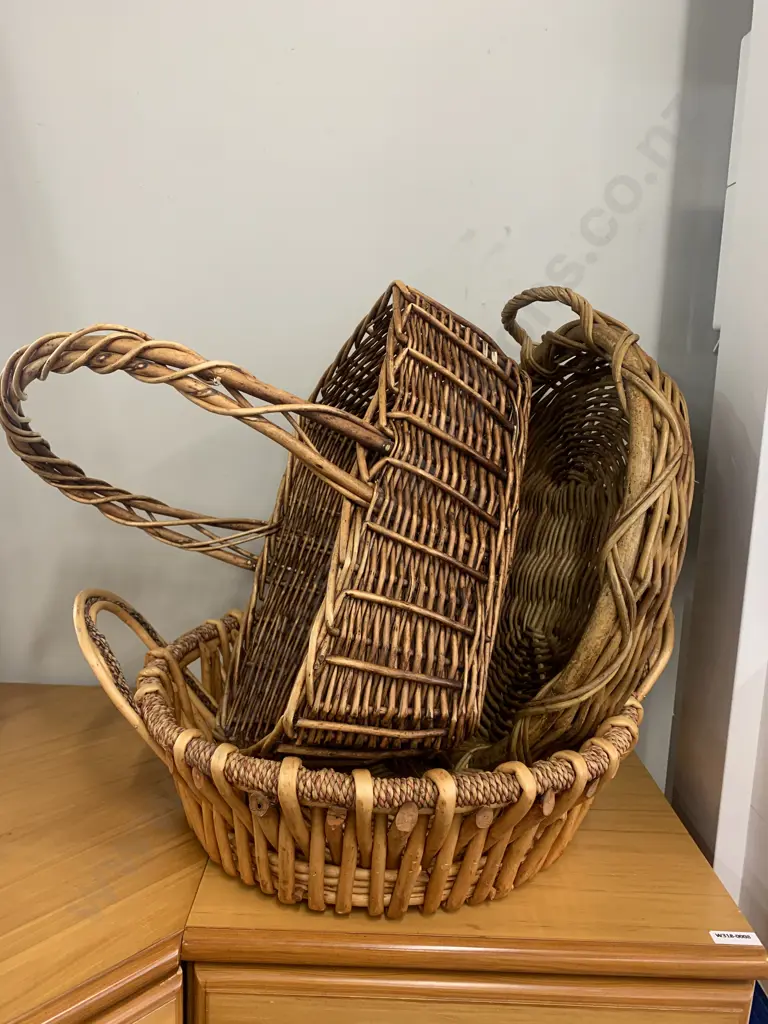 Assortment of Cane Baskets Image 1++