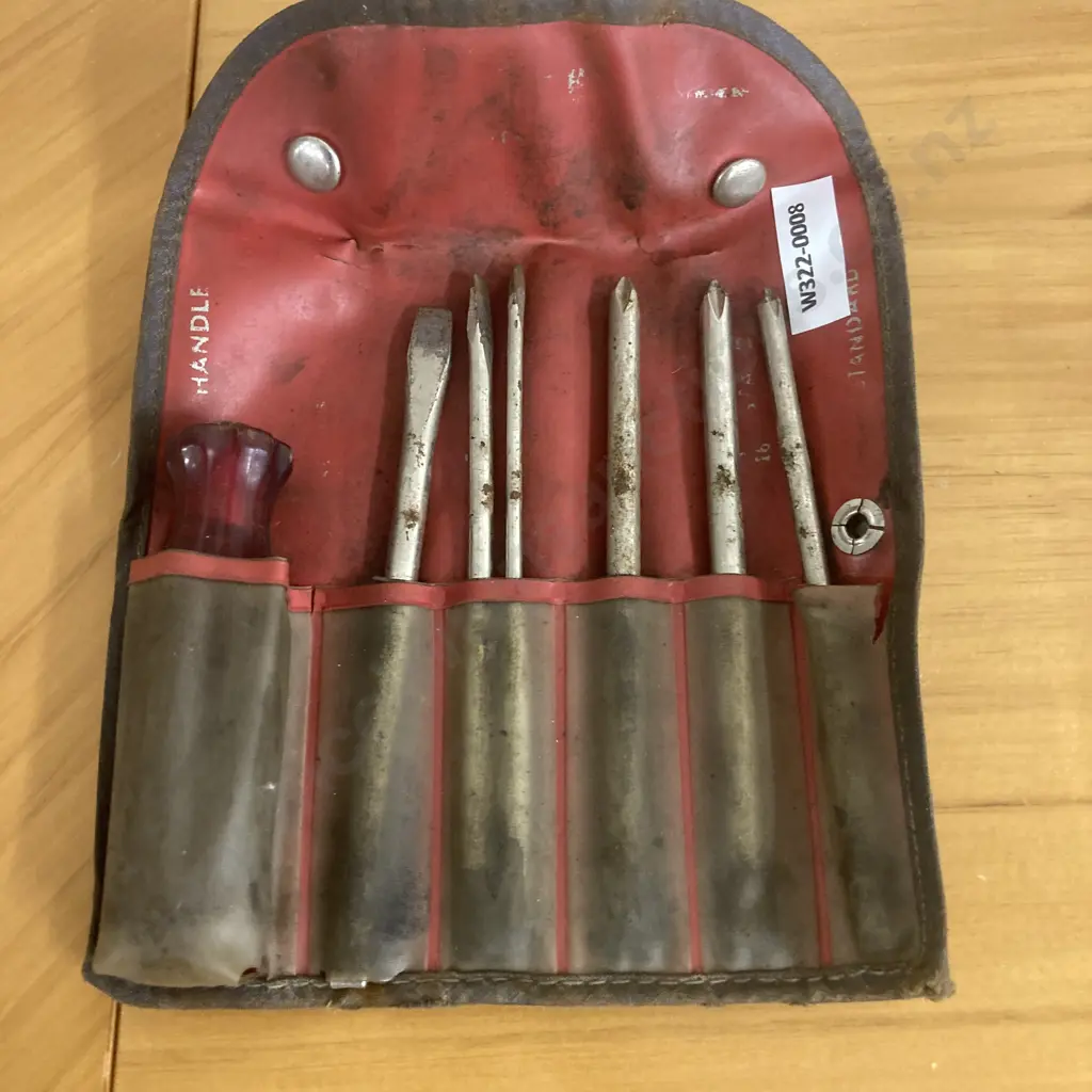 Vintage Miniature Pocket Tool Kit In Zipped Case, & Miniature Pocket Tool Kit In Folding Pouch Image 1++