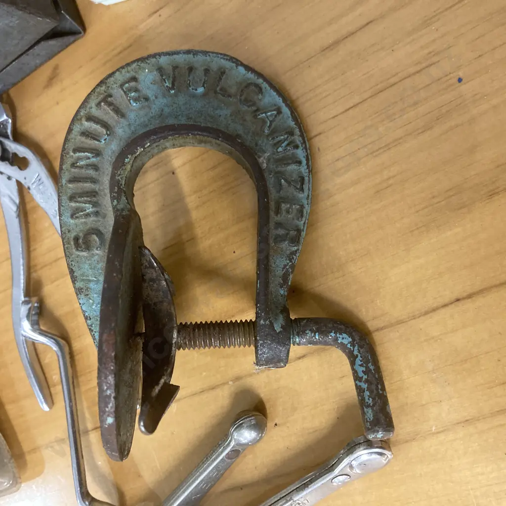 Vintage Leggets Vulcanizer, Yankee & General Wrenches, Small Spanners, Multi Grips, Romac Brush Etc Image 1++