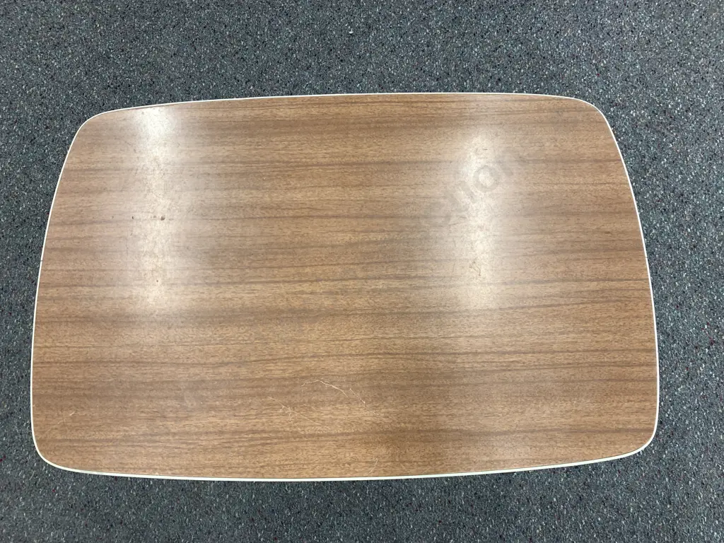 Retro Vintage Coffee Table, Formica Top With Gilding Edge, H40 W61 D40cm Image 1++