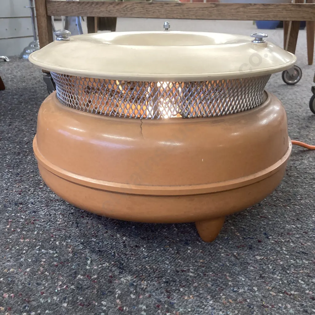 Vintage Art Deco Retro Bakelite Kasyaire Circular Heater On Three Feet (In Working Condition) Image 1++