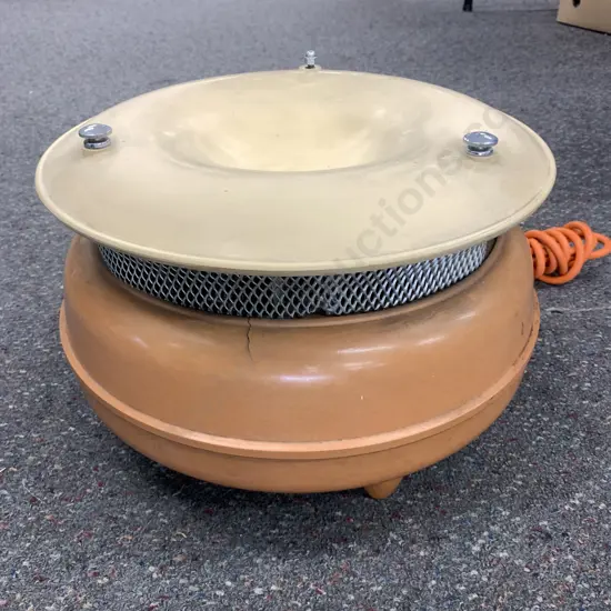 Vintage Art Deco Retro Bakelite Kasyaire Circular Heater On Three Feet (In Working Condition)