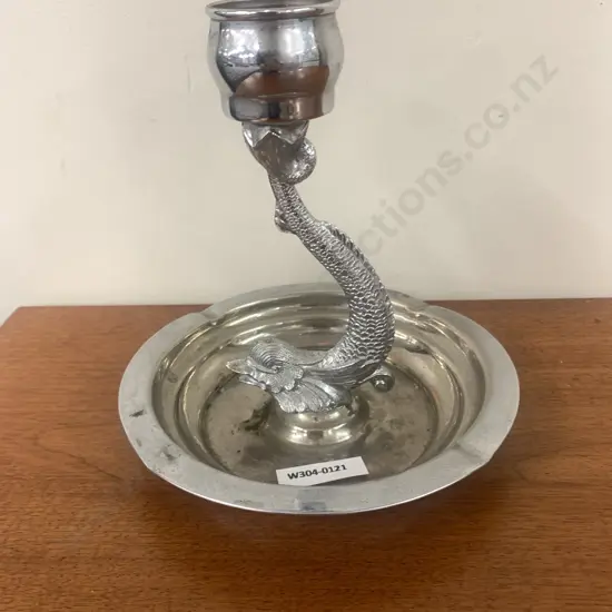 Vintage Retro Fish Candle Holder & Ashtray