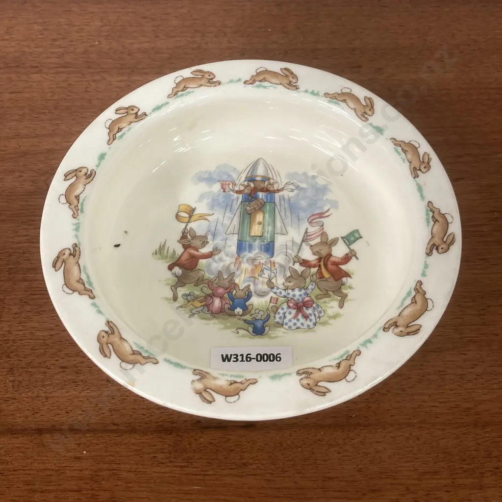 Royal Doulton Bunnykins 'Rocket Ship' Bowl, 15.5cm Image 1++