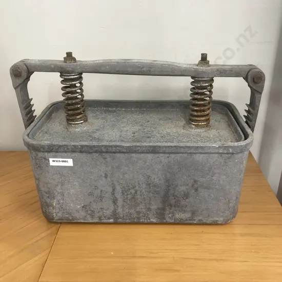 Vintage Cast Aluminium Meat Press, H26 W38 D19cm