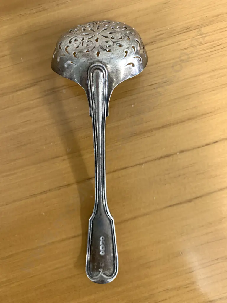 Antique Sugar Sifter Caster Sterling Silver Spoon Hallmarked Rear Of Handle  Image 1++