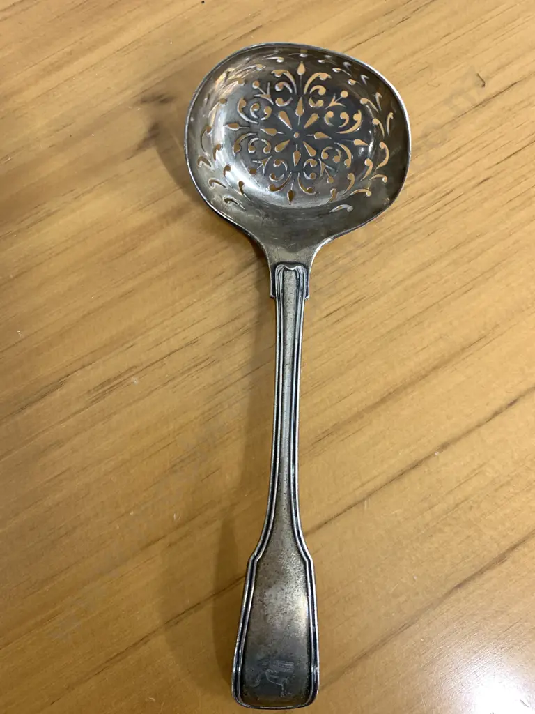 Antique Sugar Sifter Caster Sterling Silver Spoon Hallmarked Rear Of Handle  Image 1++
