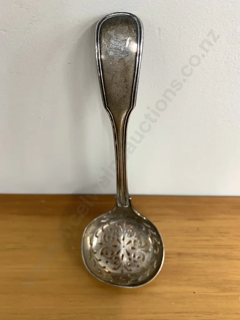 Antique Sugar Sifter Caster Sterling Silver Spoon Hallmarked Rear Of Handle  Image 1++