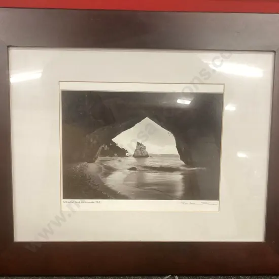 Stunning Framed Photographic Print by Reuben Price, Cathedral Cove, Coromandel, N.Z. 40 x 50cm
