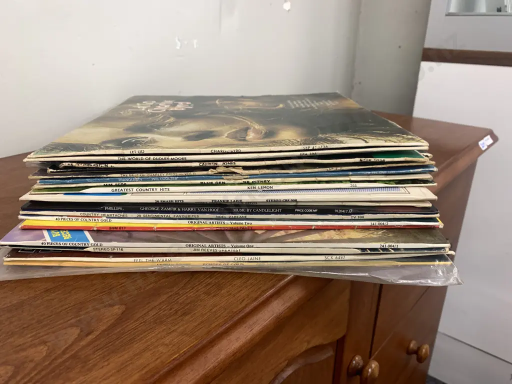 Selection of Vintage LPs, Charlie Pride, ABBA, Dudley Moore Etc Image 1++
