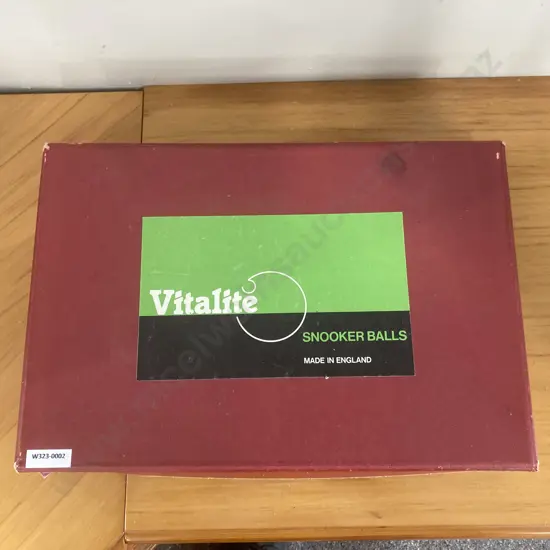 Vintage Vitalite Snooker Ball Set In Box, 23 Balls In Total