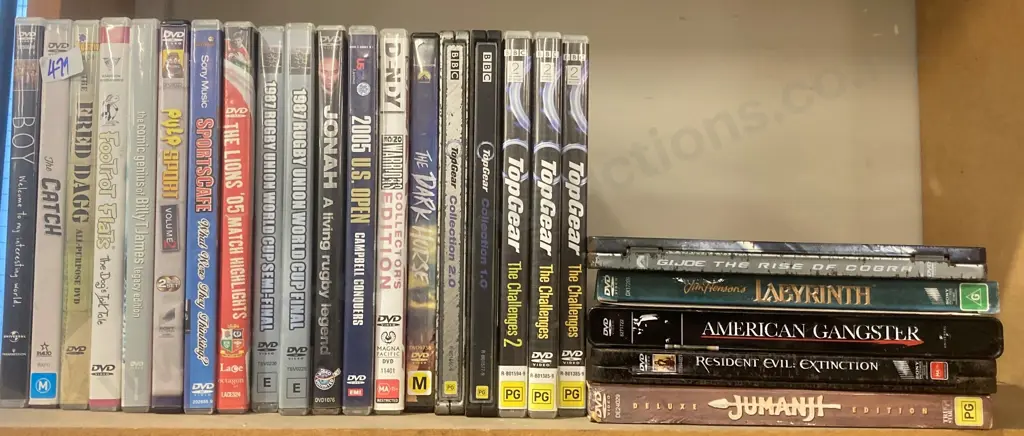 Lot of  24 DVDs, Assorted Steelcase, Jumanji Deluxe Edition, Top Gear, Footrot Flats, Fred Dagg, Jonah Etc Image 1++