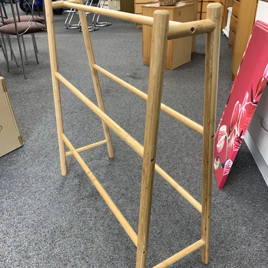 Pine Freestanding Towel Rail, H86 W80 D31cm