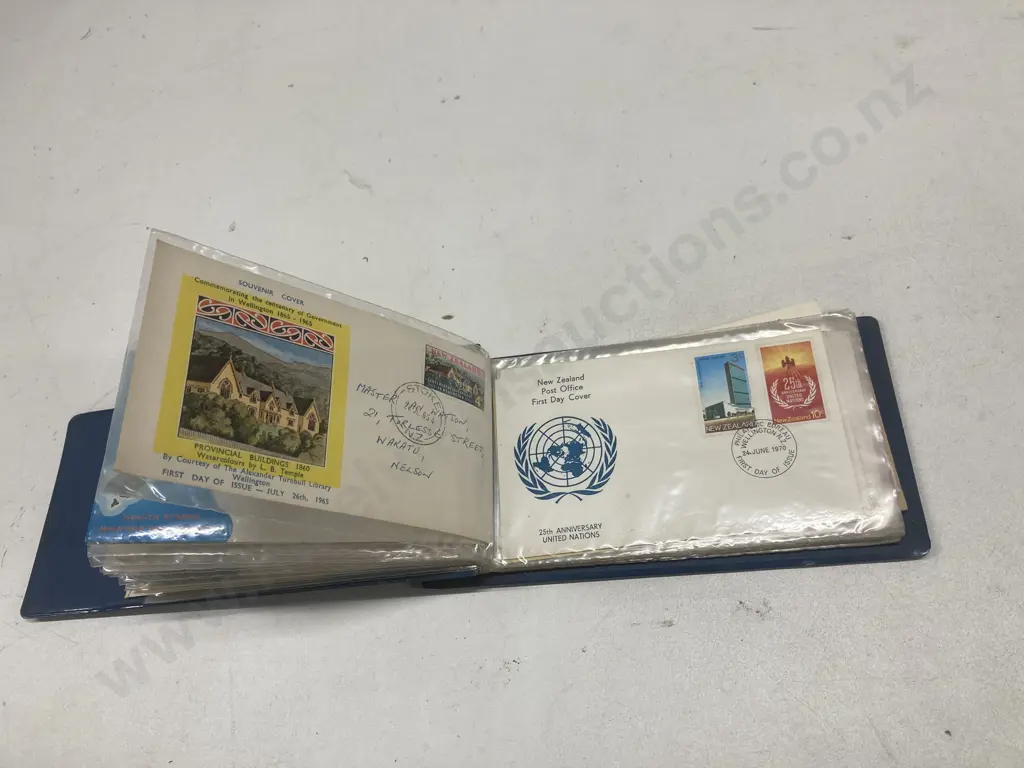 NZ Pennies By John Bertrand, 30 Coins, NZ Florins By John Bertrand,12 Coins (Both Incomplete), First Day Covers In Album Image 1++