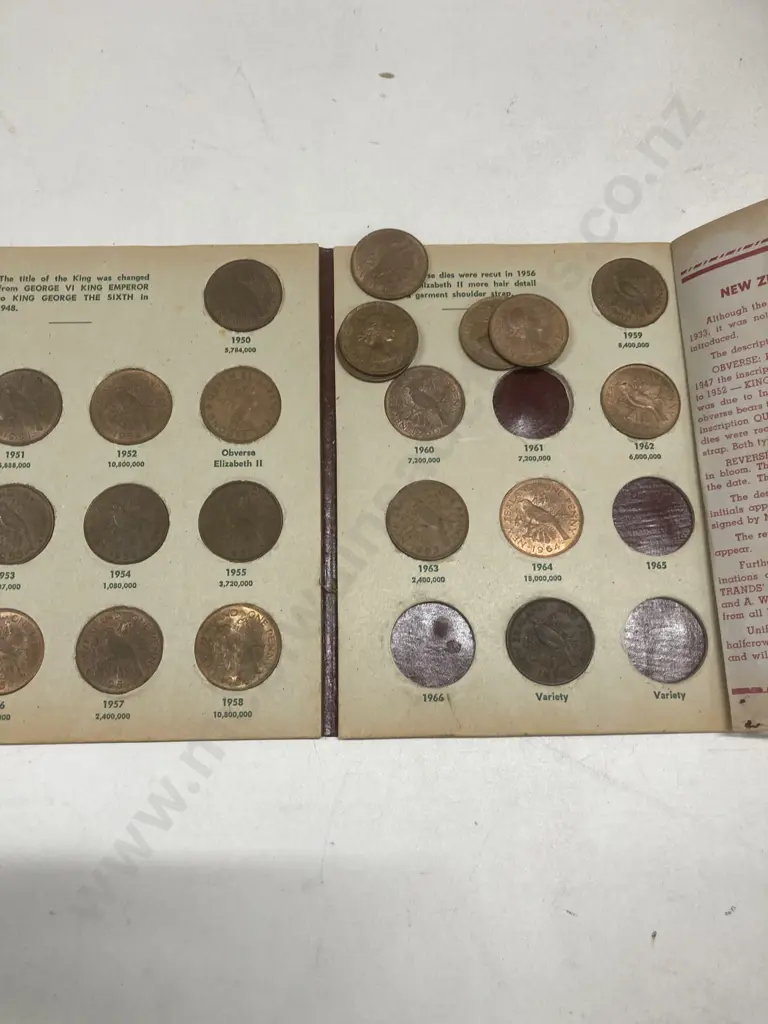 NZ Pennies By John Bertrand, 30 Coins, NZ Florins By John Bertrand,12 Coins (Both Incomplete), First Day Covers In Album Image 1++