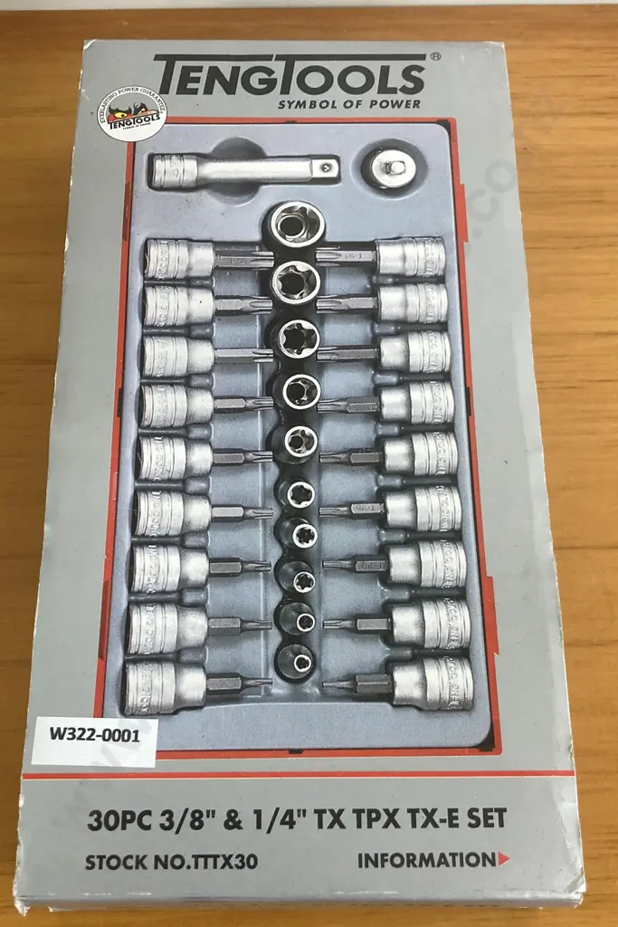 Teng Tools 30 Piece 1/4 and 3/8 Inch Drive TX TPX TX-E Set TTTX30 Image 1++