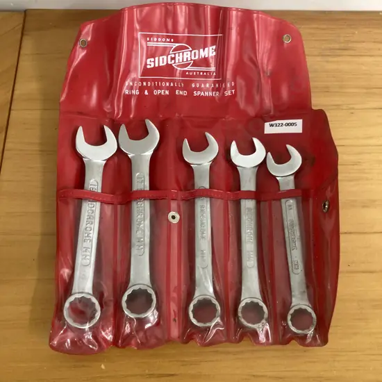 Sidchrome 5Pce. Ring & Open End Spanner Set, 14, 15, 16, 17, 18mm