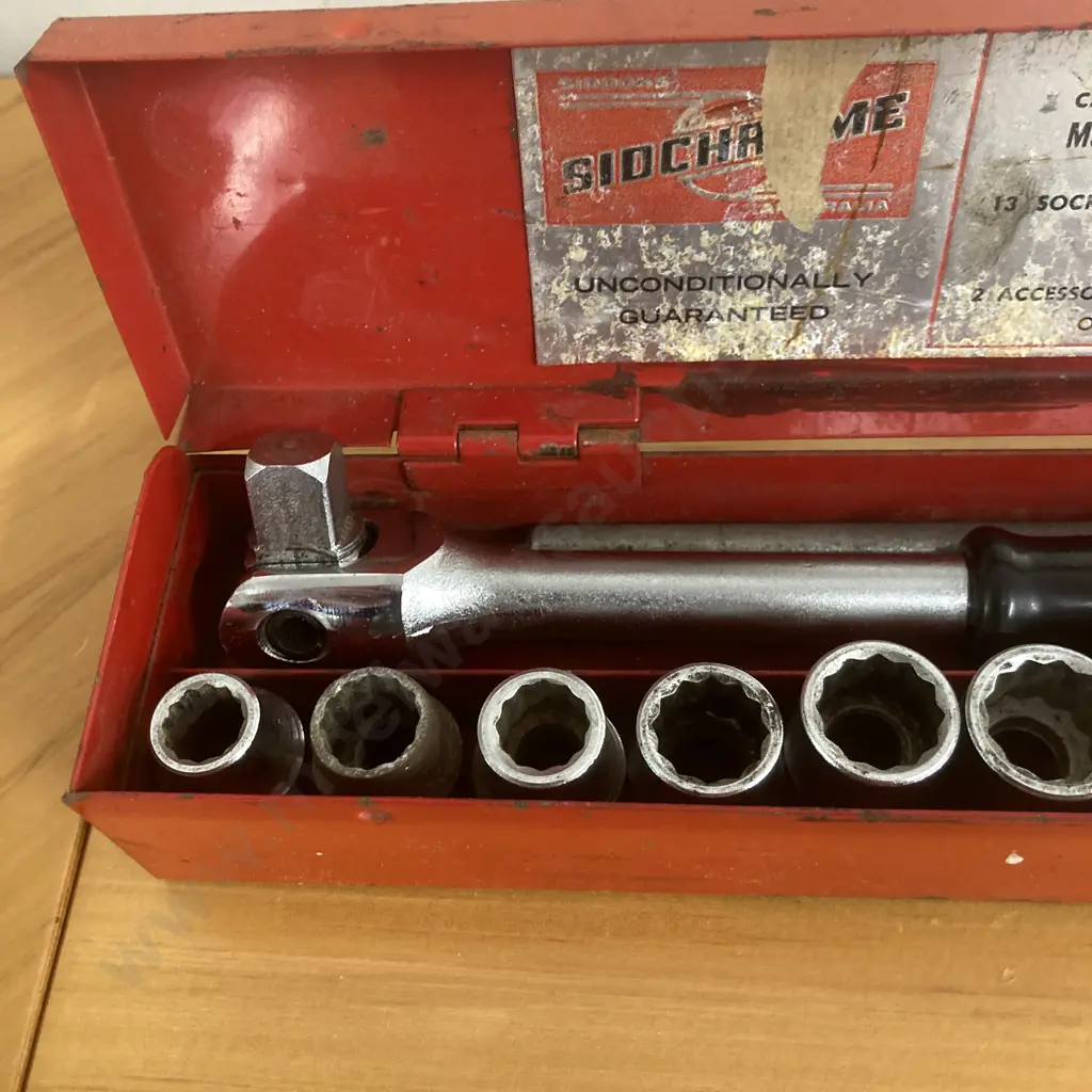 Vintage Sidchrome MS-815 15-Piece Metric Socket Set With A Socket Reducer Image 1++