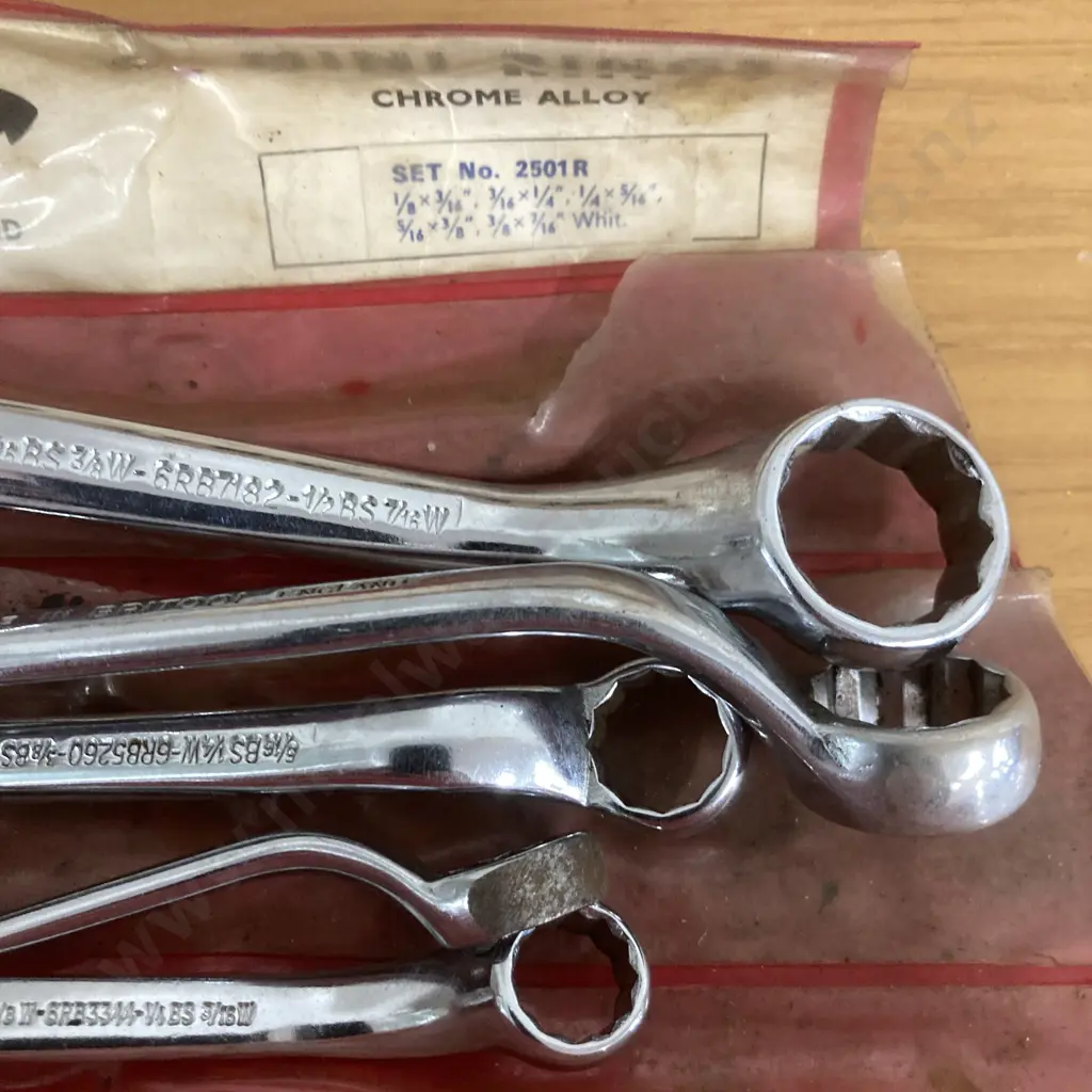 Vintage Britool England Mini-Rings 5Pce Set No2501R (Whit.) With Pouch Image 1++