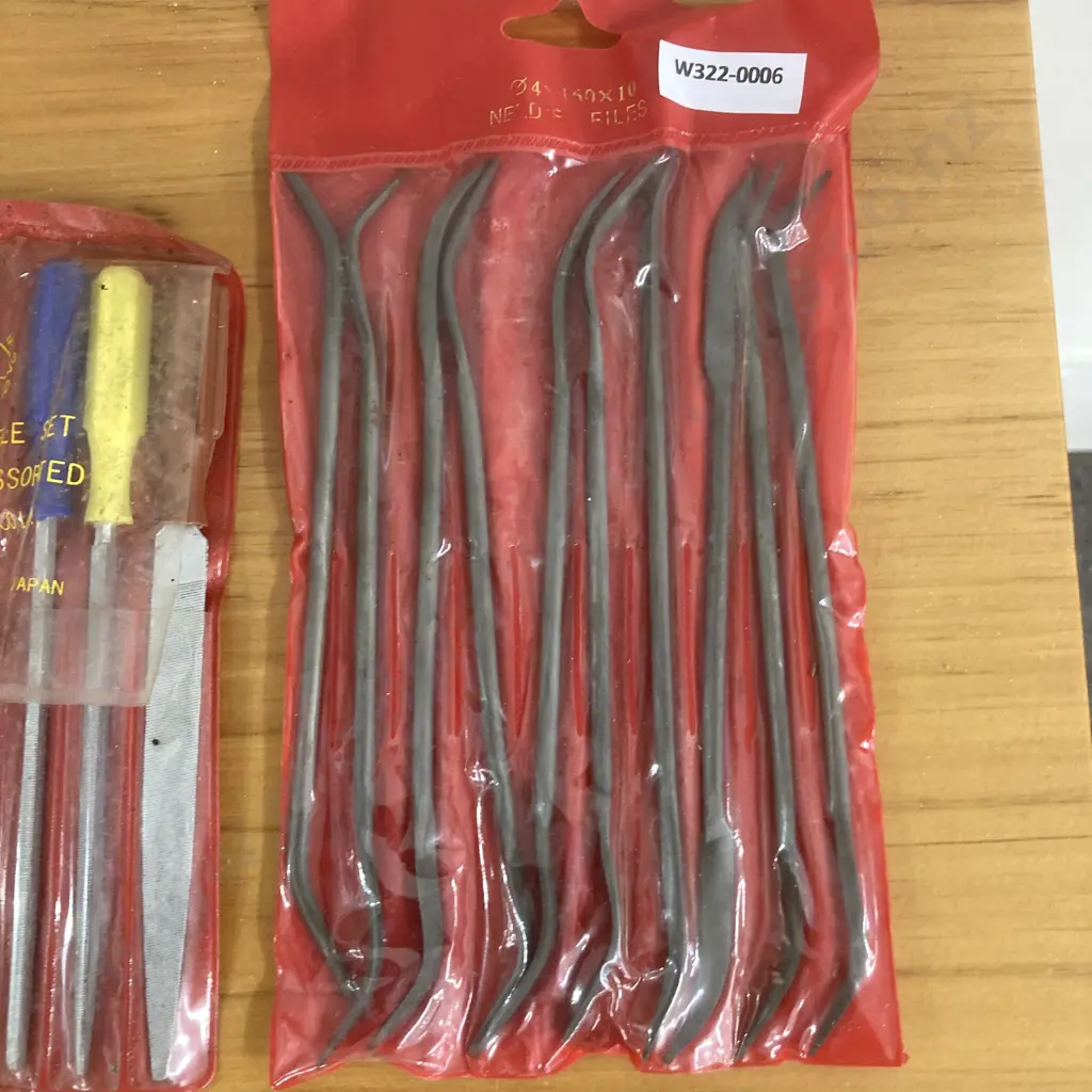 10Pce 4 x 160 x 10 Riffler Needle File Set, 6Pce Warding File Set, 6Pce Needle Files Set 5 x 180 x 6 Image 1++