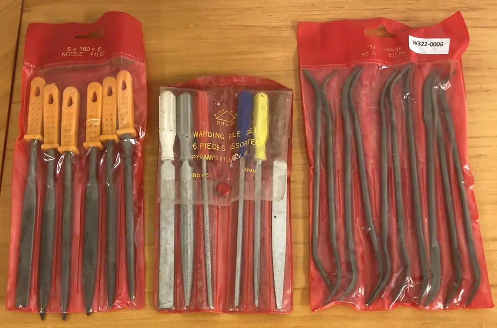 10Pce 4 x 160 x 10 Riffler Needle File Set, 6Pce Warding File Set, 6Pce Needle Files Set 5 x 180 x 6 Image 1++