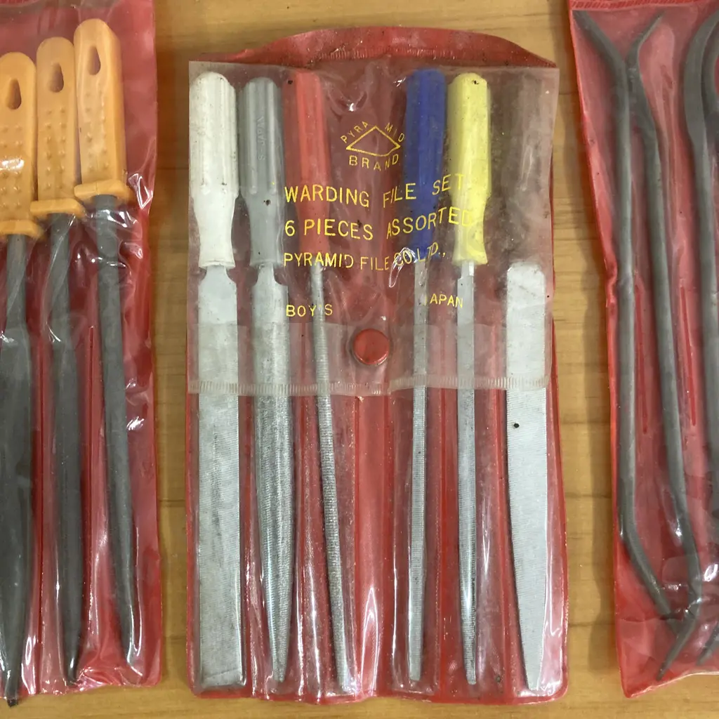 10Pce 4 x 160 x 10 Riffler Needle File Set, 6Pce Warding File Set, 6Pce Needle Files Set 5 x 180 x 6 Image 1++