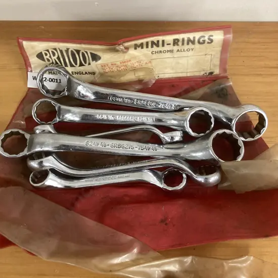 Vintage Britool England Mini-Rings 6Pce Set No2503R (A/F) With Pouch